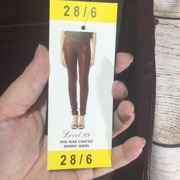 Burgundy Vegan Leather fake leather 28 level 99 - Picture 7 of 8